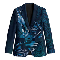 Personalised All Blue New Zealand Darts Blazer Aoteroa Fern Maori Galaxy Style LT14 Unisex Blue - Polynesian Pride