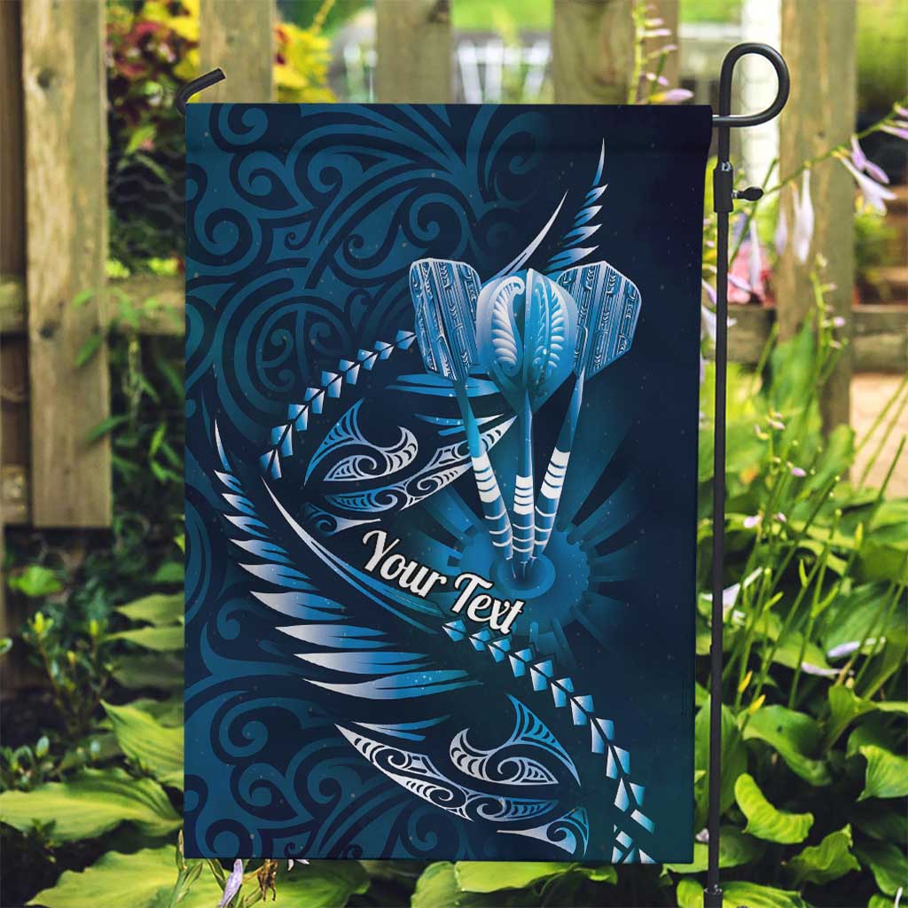 Personalised All Blue New Zealand Darts Garden Flag Aoteroa Fern Maori Galaxy Style