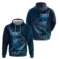 Personalised All Blue New Zealand Darts Hoodie Aoteroa Fern Maori Galaxy Style