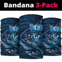 Personalised All Blue New Zealand Darts Neck Gaiter Aoteroa Fern Maori Galaxy Style LT14 package One Size: 25*50cm Blue - Polynesian Pride