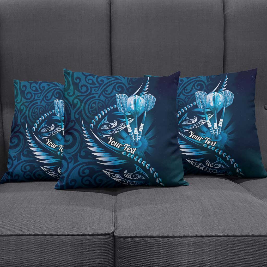 Personalised All Blue New Zealand Darts Pillow Cover Aoteroa Fern Maori Galaxy Style LT14 - Polynesian Pride