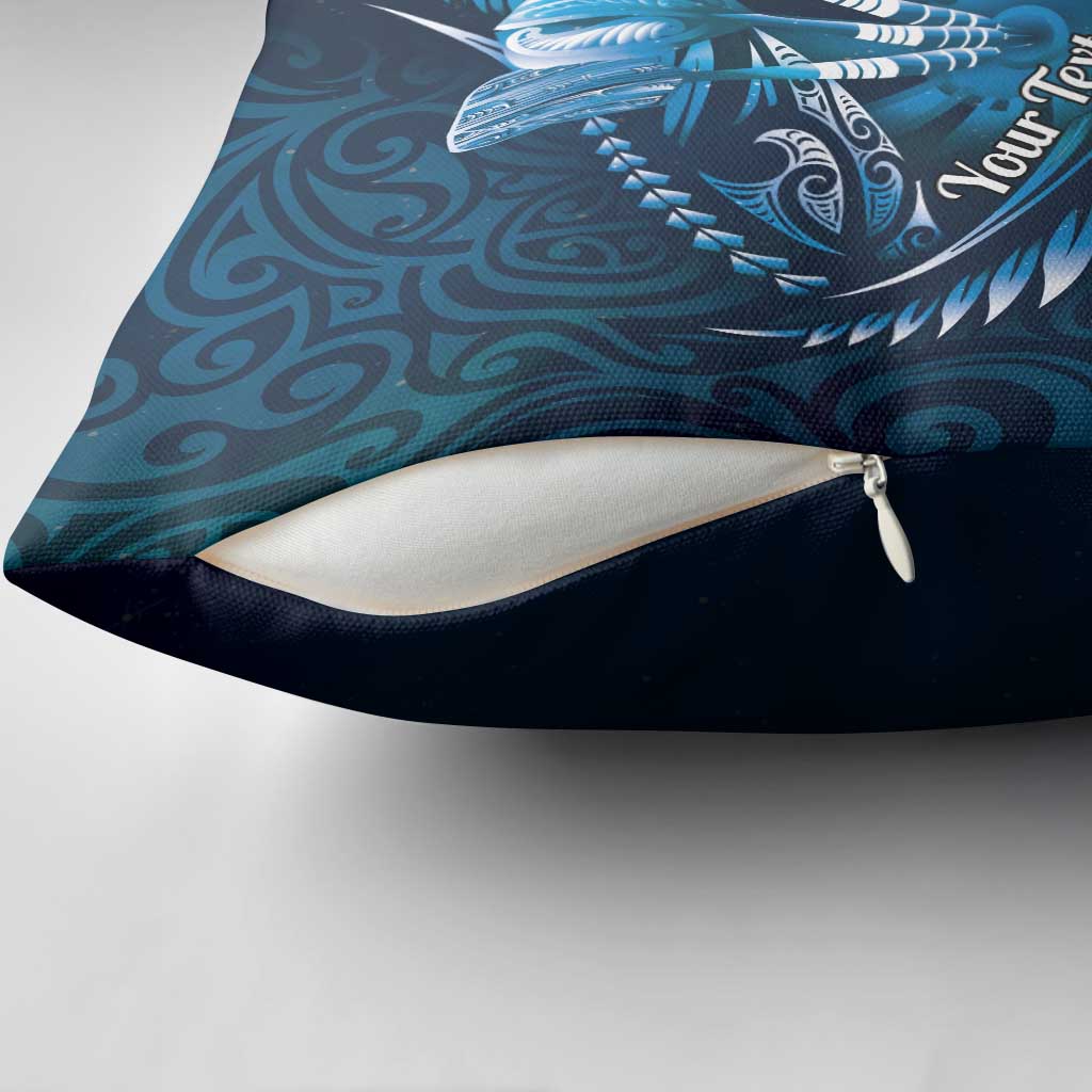 Personalised All Blue New Zealand Darts Pillow Cover Aoteroa Fern Maori Galaxy Style LT14 - Polynesian Pride