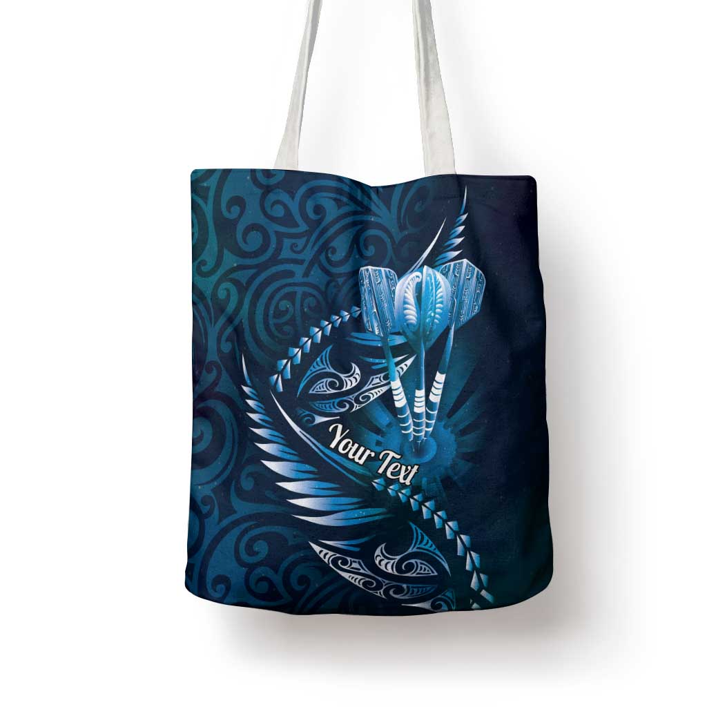 Personalised All Blue New Zealand Darts Tote Bag Aoteroa Fern Maori Galaxy Style - Polynesian Pride