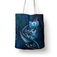 Personalised All Blue New Zealand Darts Tote Bag Aoteroa Fern Maori Galaxy Style - Polynesian Pride