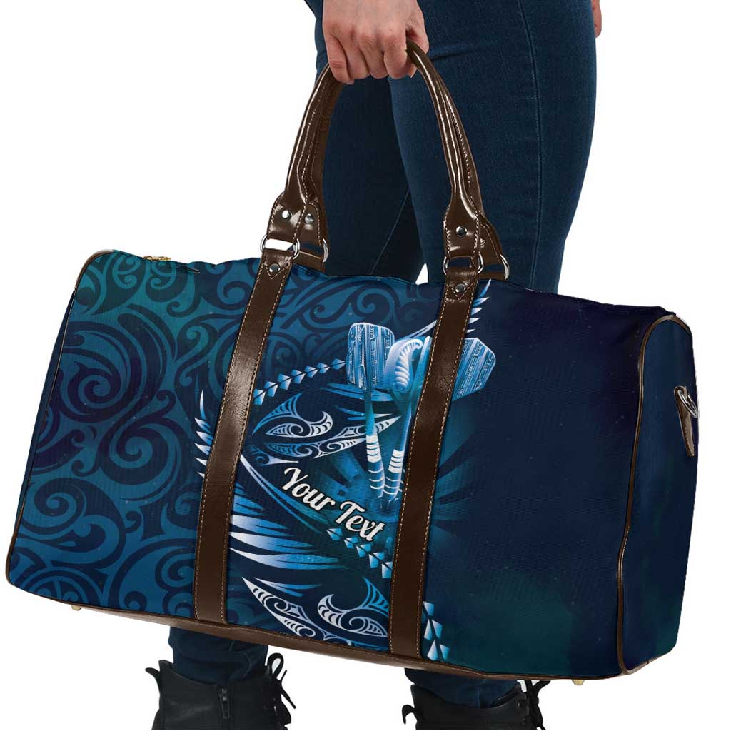 Personalised All Blue New Zealand Darts Travel Bag Aoteroa Fern Maori Galaxy Style - Polynesian Pride