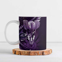 All Purple New Zealand Darts Ceramic Mug Aoteroa Fern Maori Galaxy Style - Polynesian Pride