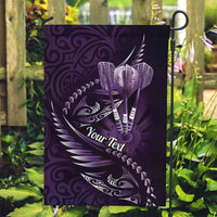 Personalised All Purple New Zealand Darts Garden Flag Aoteroa Fern Maori Galaxy Style