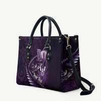 Personalised All Purple New Zealand Darts Leather Bag Aoteroa Fern Maori Galaxy Style - Polynesian Pride