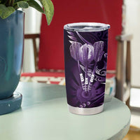 All Purple New Zealand Darts Tumbler Cup Aoteroa Fern Maori Galaxy Style
