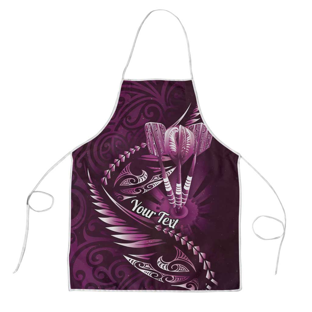 Personalised All Pink New Zealand Darts Apron Aoteroa Fern Maori Galaxy Style - Polynesian Pride