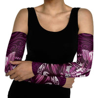 Personalised All Pink New Zealand Darts Arm Sleeves Aoteroa Fern Maori Galaxy Style LT14 - Polynesian Pride