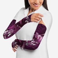 Personalised All Pink New Zealand Darts Arm Sleeves Aoteroa Fern Maori Galaxy Style LT14 - Polynesian Pride