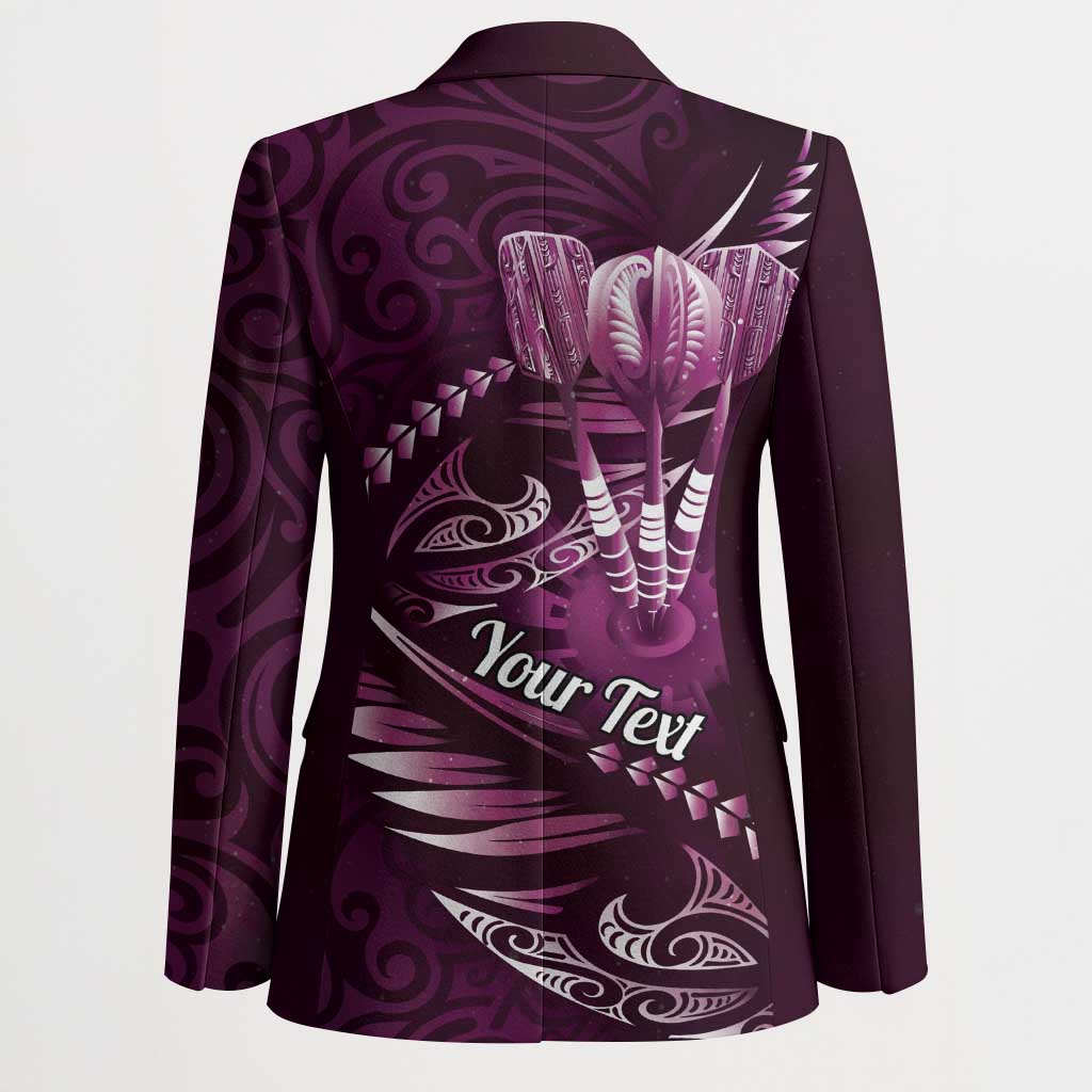 Personalised All Pink New Zealand Darts Blazer Aoteroa Fern Maori Galaxy Style LT14 - Polynesian Pride