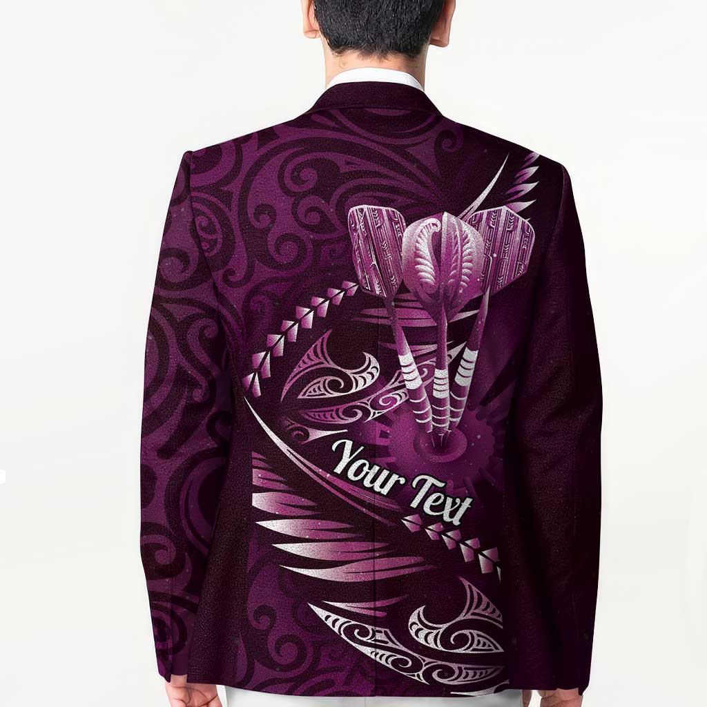 Personalised All Pink New Zealand Darts Blazer Aoteroa Fern Maori Galaxy Style LT14 - Polynesian Pride