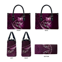 Personalised All Pink New Zealand Darts Leather Bag Aoteroa Fern Maori Galaxy Style - Polynesian Pride