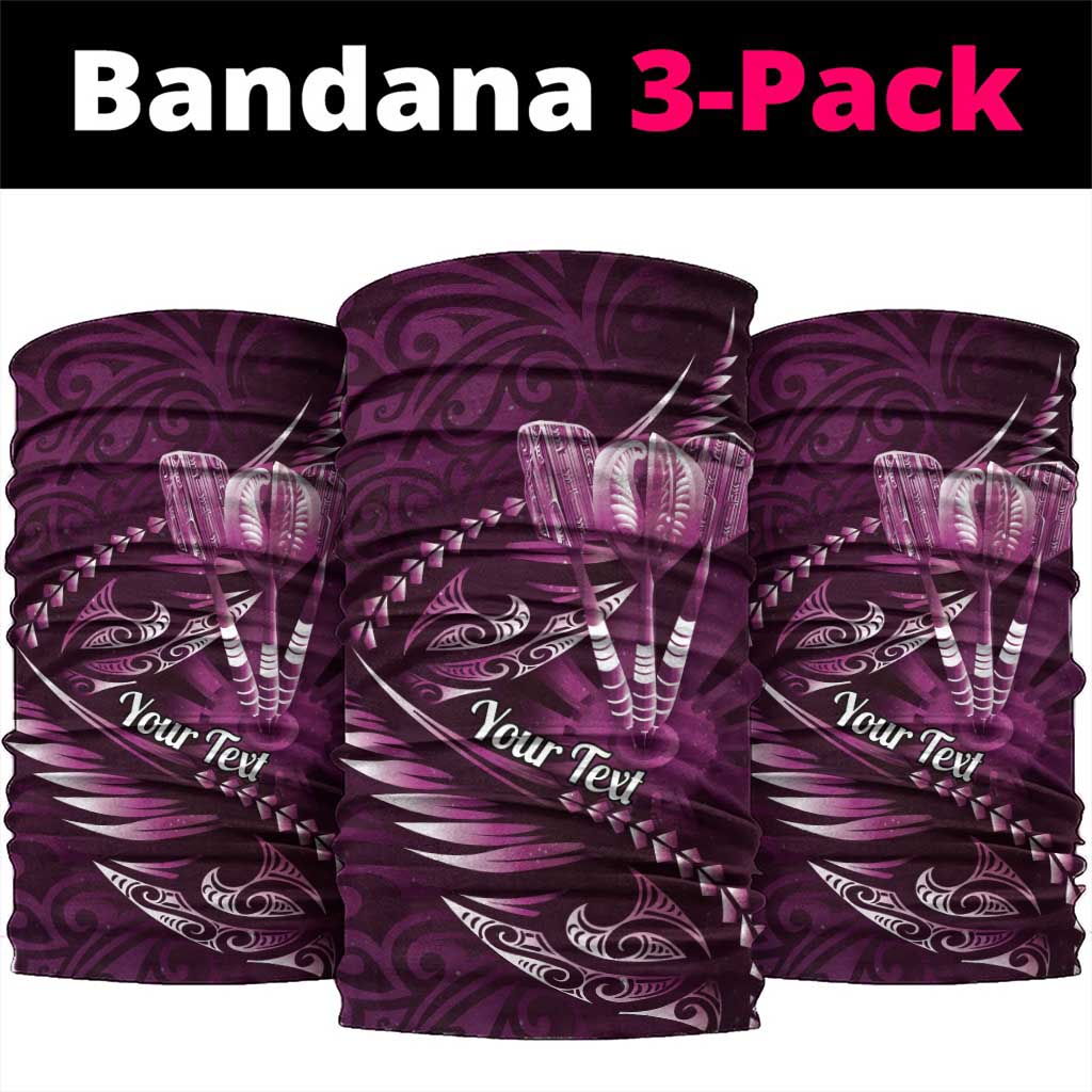 Personalised All Pink New Zealand Darts Neck Gaiter Aoteroa Fern Maori Galaxy Style LT14 package One Size: 25*50cm Pink - Polynesian Pride