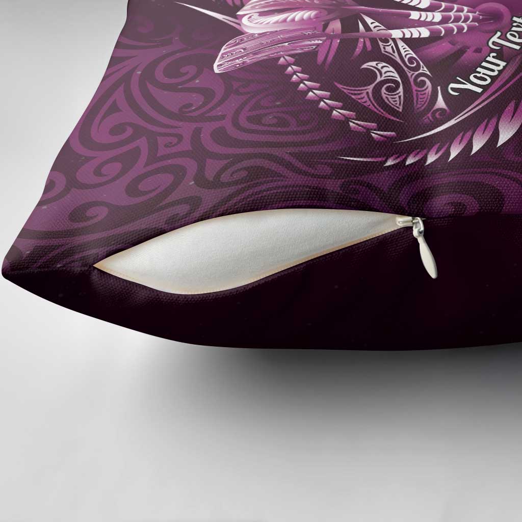 Personalised All Pink New Zealand Darts Pillow Cover Aoteroa Fern Maori Galaxy Style LT14 - Polynesian Pride