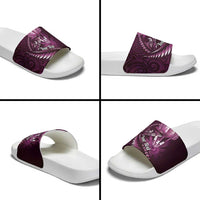 Personalised All Pink New Zealand Darts Slide Sandals Aoteroa Fern Maori Galaxy Style LT14 - Polynesian Pride