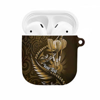 Personalised All Gold New Zealand Darts AirPods Case Aoteroa Fern Maori Galaxy Style - Polynesian Pride