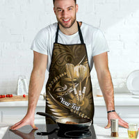 Personalised All Gold New Zealand Darts Apron Aoteroa Fern Maori Galaxy Style - Polynesian Pride