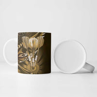 All Gold New Zealand Darts Ceramic Mug Aoteroa Fern Maori Galaxy Style - Polynesian Pride
