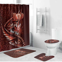 Personalised All Red New Zealand Darts Bathroom Set Aoteroa Fern Maori Galaxy Style - Polynesian Pride