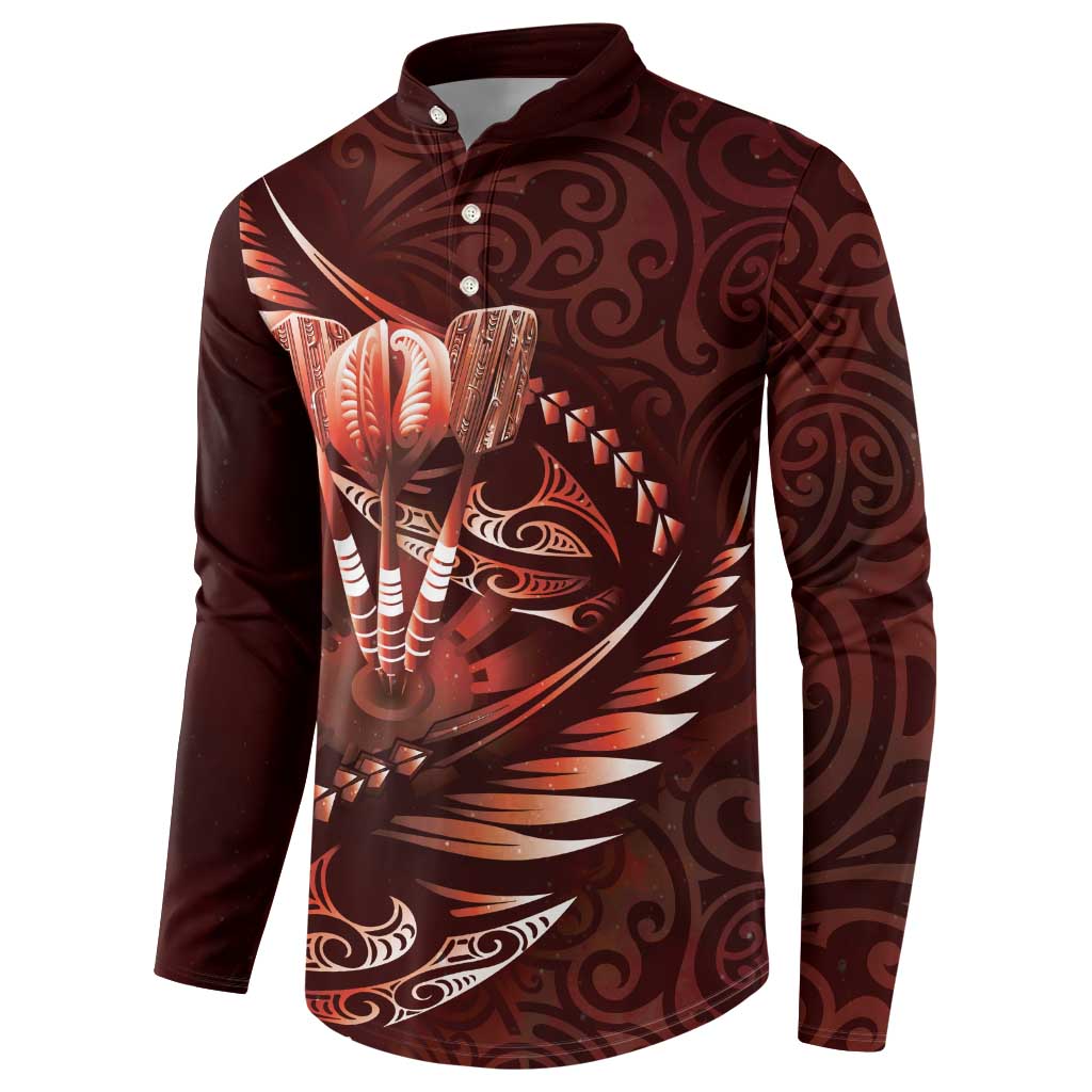 Personalised All Red New Zealand Darts Button Sweatshirt Aoteroa Fern Maori Galaxy Style