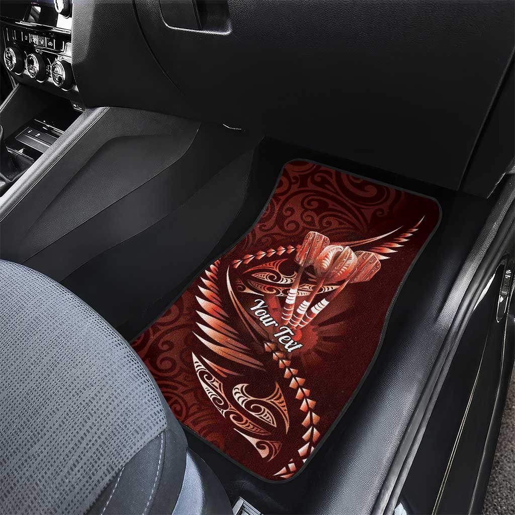 Personalised All Red New Zealand Darts Car Mats Aoteroa Fern Maori Galaxy Style LT14 - Polynesian Pride