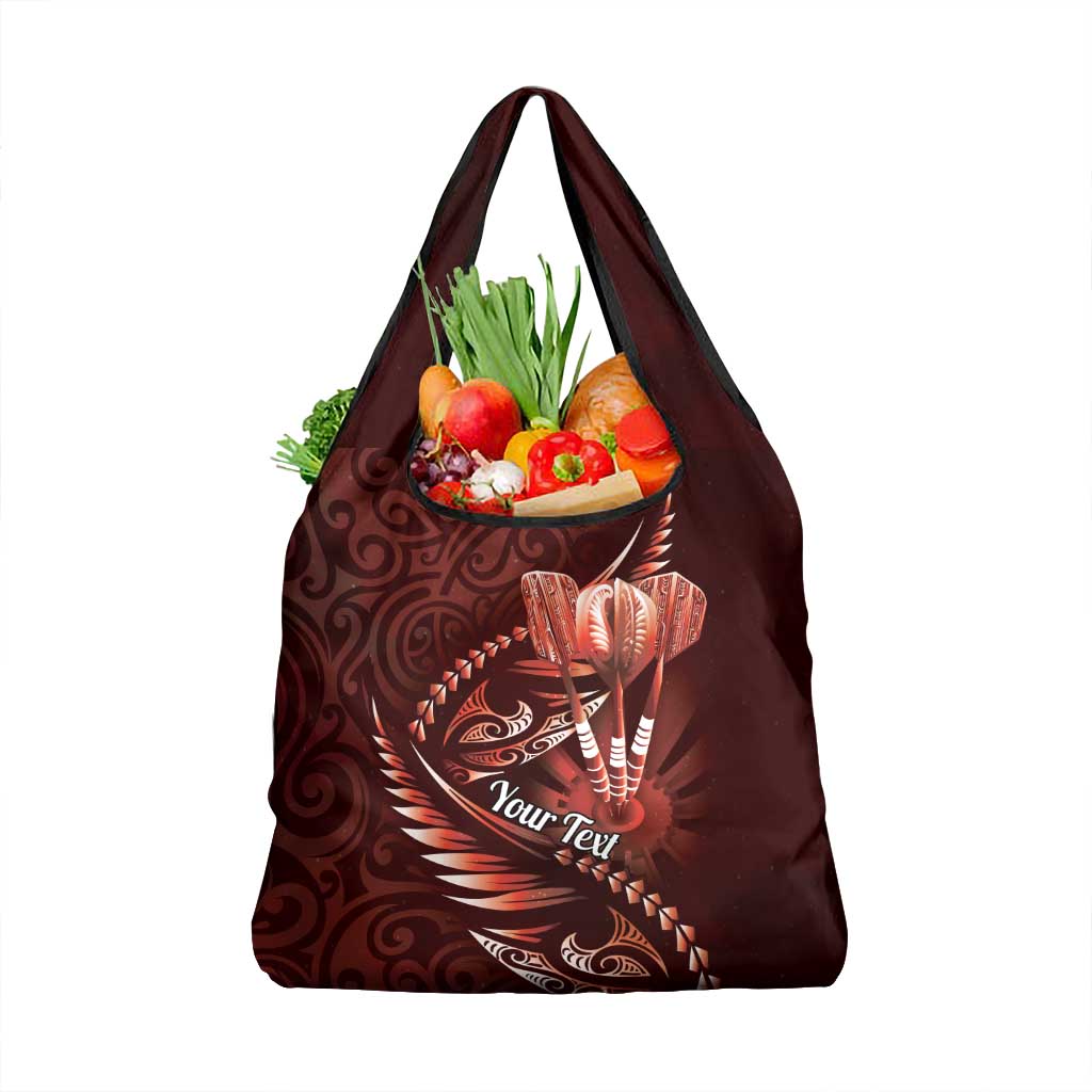 Personalised All Red New Zealand Darts Grocery Bag Aoteroa Fern Maori Galaxy Style