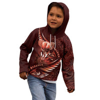 Personalised All Red New Zealand Darts Kid Hoodie Aoteroa Fern Maori Galaxy Style