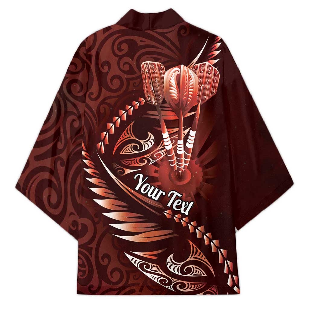 Personalised All Red New Zealand Darts Kimono Aoteroa Fern Maori Galaxy Style - Polynesian Pride