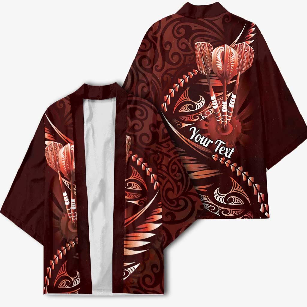 Personalised All Red New Zealand Darts Kimono Aoteroa Fern Maori Galaxy Style - Polynesian Pride