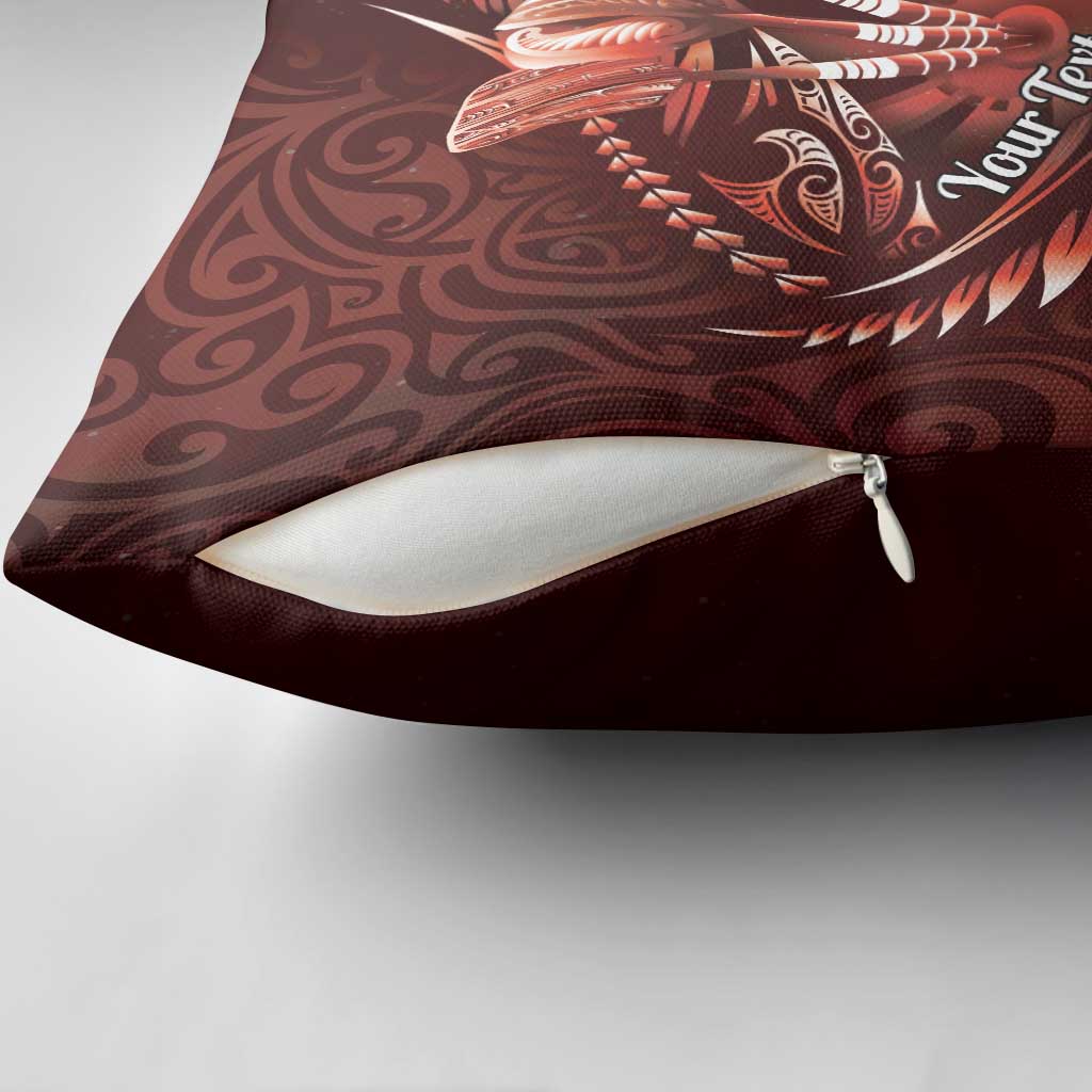 Personalised All Red New Zealand Darts Pillow Cover Aoteroa Fern Maori Galaxy Style - Polynesian Pride