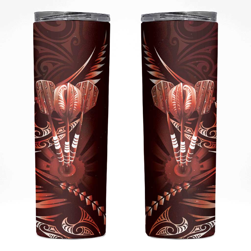 All Red New Zealand Darts Skinny Tumbler Aoteroa Fern Maori Galaxy Style