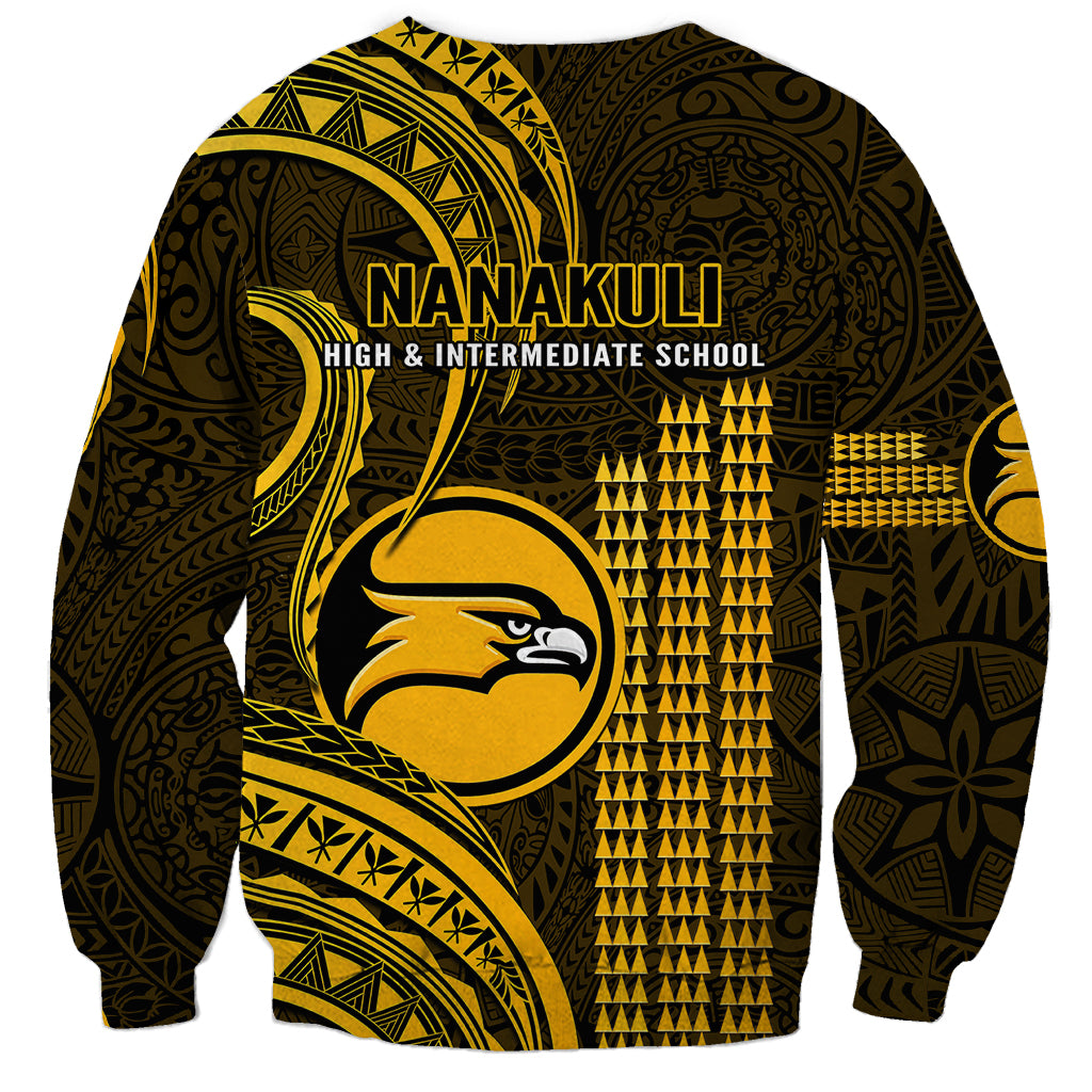 Hawaii Nanakuli High And Intermediate School Sweatshirt Polynesian Kakau Pattern LT14 - Polynesian Pride