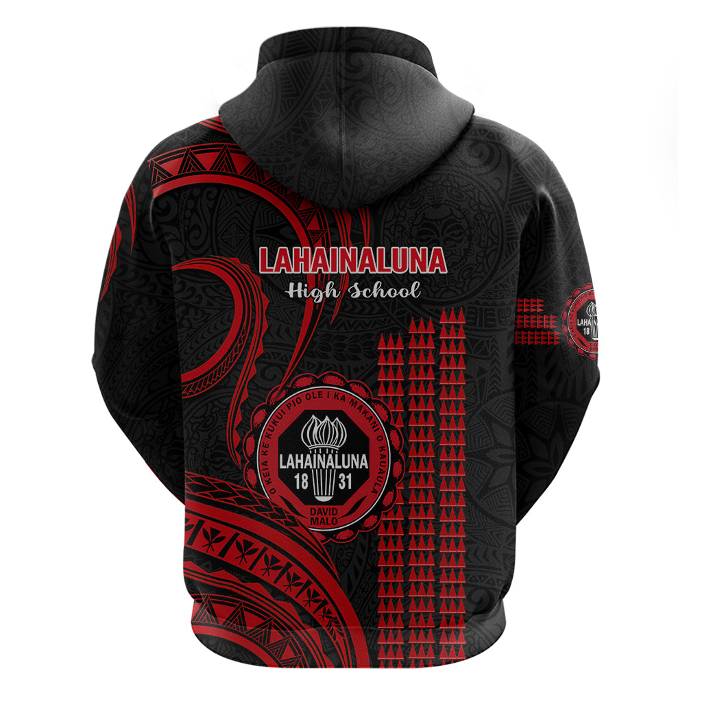 Hawaii Lahainaluna High School Hoodie Polynesian Kakau Pattern LT14 - Polynesian Pride