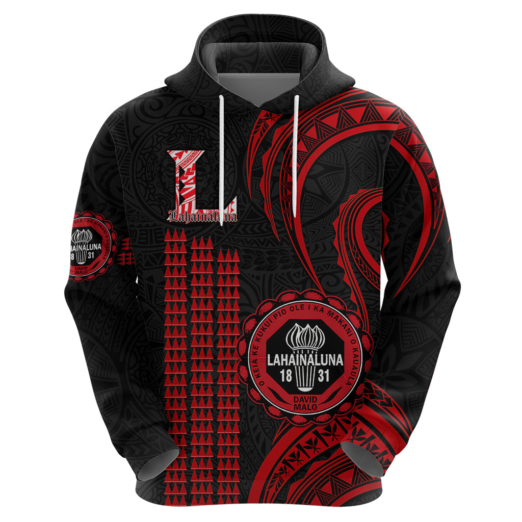 Custom Hawaii Lahainaluna High School Hoodie Polynesian Kakau Pattern LT14 - Polynesian Pride