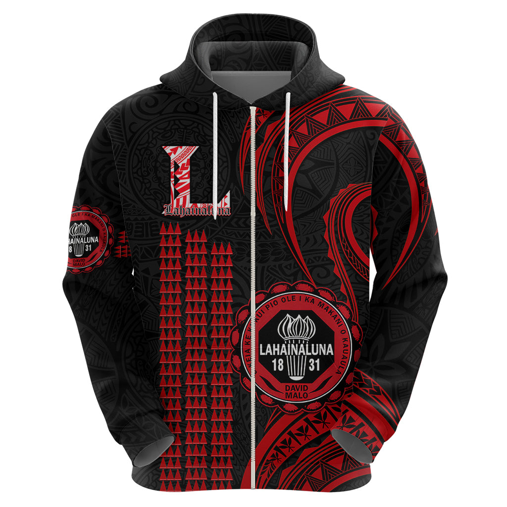 Custom Hawaii Lahainaluna High School Hoodie Polynesian Kakau Pattern LT14 - Polynesian Pride