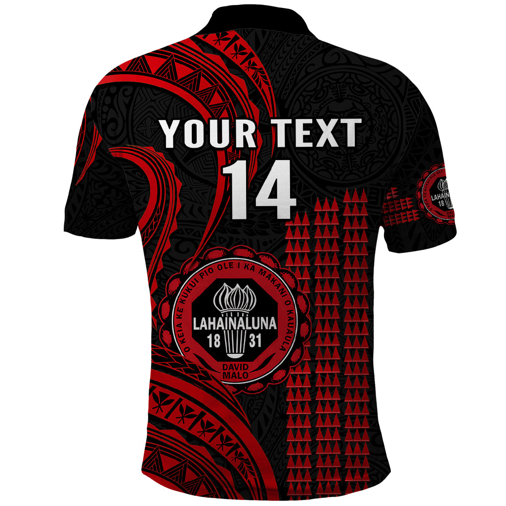 Custom Hawaii Lahainaluna High School Polo Shirt Polynesian Kakau Pattern LT14 - Polynesian Pride