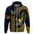 Custom Hawaii Hilo High School Hoodie Vikings Polynesian Kakau Pattern LT14 Zip Hoodie Gold - Polynesian Pride