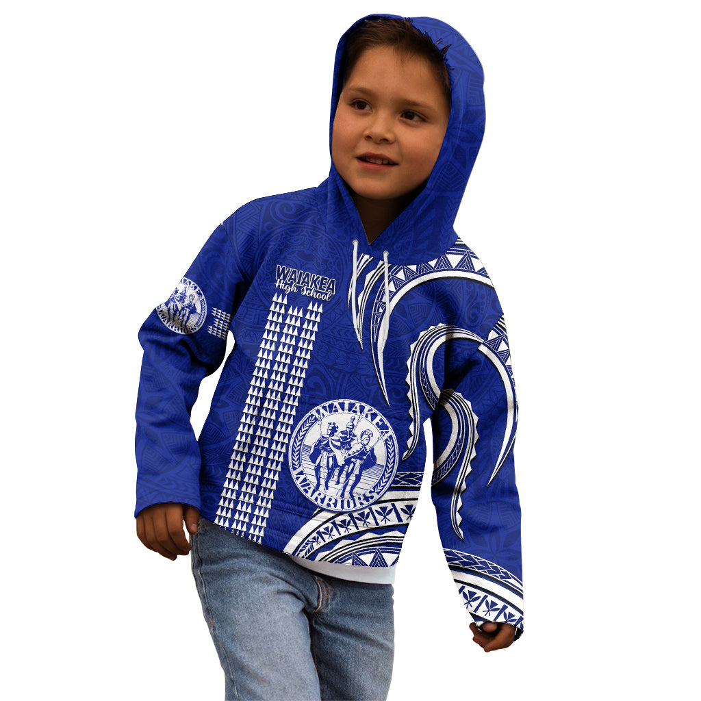 Hawaii Waiakea High School Kid Hoodie Polynesian Kakau Pattern LT14 - Polynesian Pride