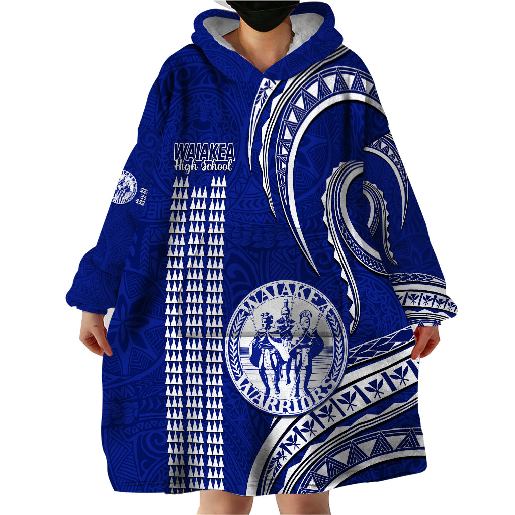 Hawaii Waiakea High School Wearable Blanket Hoodie Polynesian Kakau Pattern LT14 - Polynesian Pride