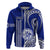 Custom Hawaii Waiakea High School Hoodie Polynesian Kakau Pattern LT14 Zip Hoodie Blue - Polynesian Pride