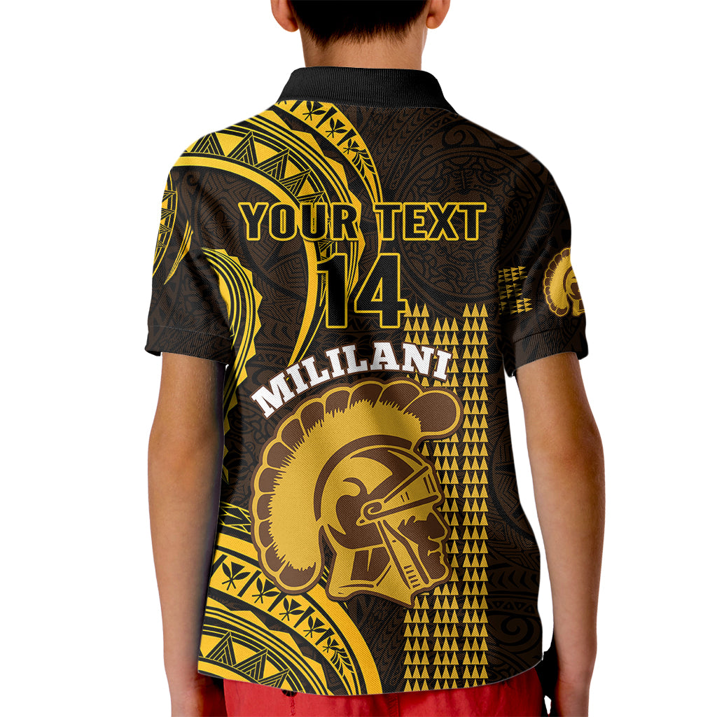 Personalised Hawaii Mililani High School Kid Polo Shirt Polynesian Kakau Pattern LT14 - Polynesian Pride