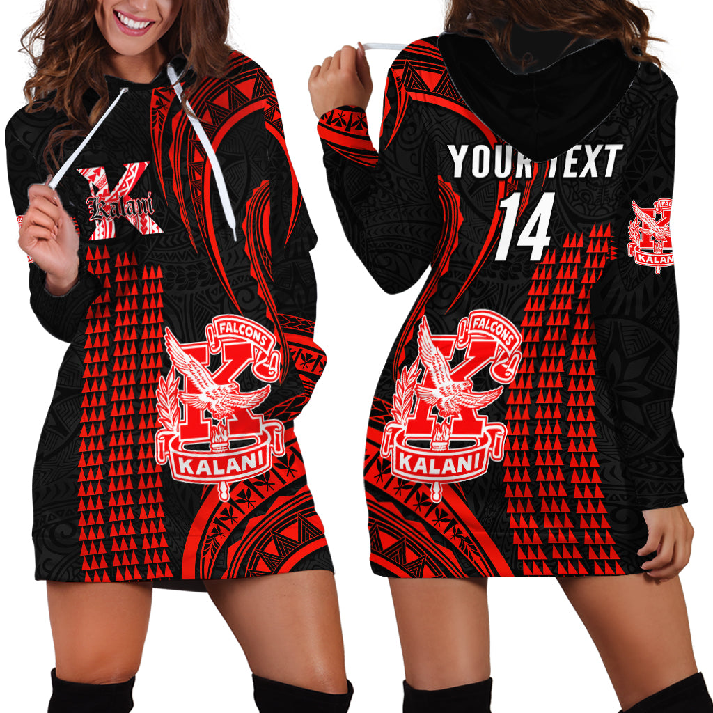 Personalised Hawaii Kalani High School Hoodie Dress Polynesian Kakau Pattern LT14 - Polynesian Pride
