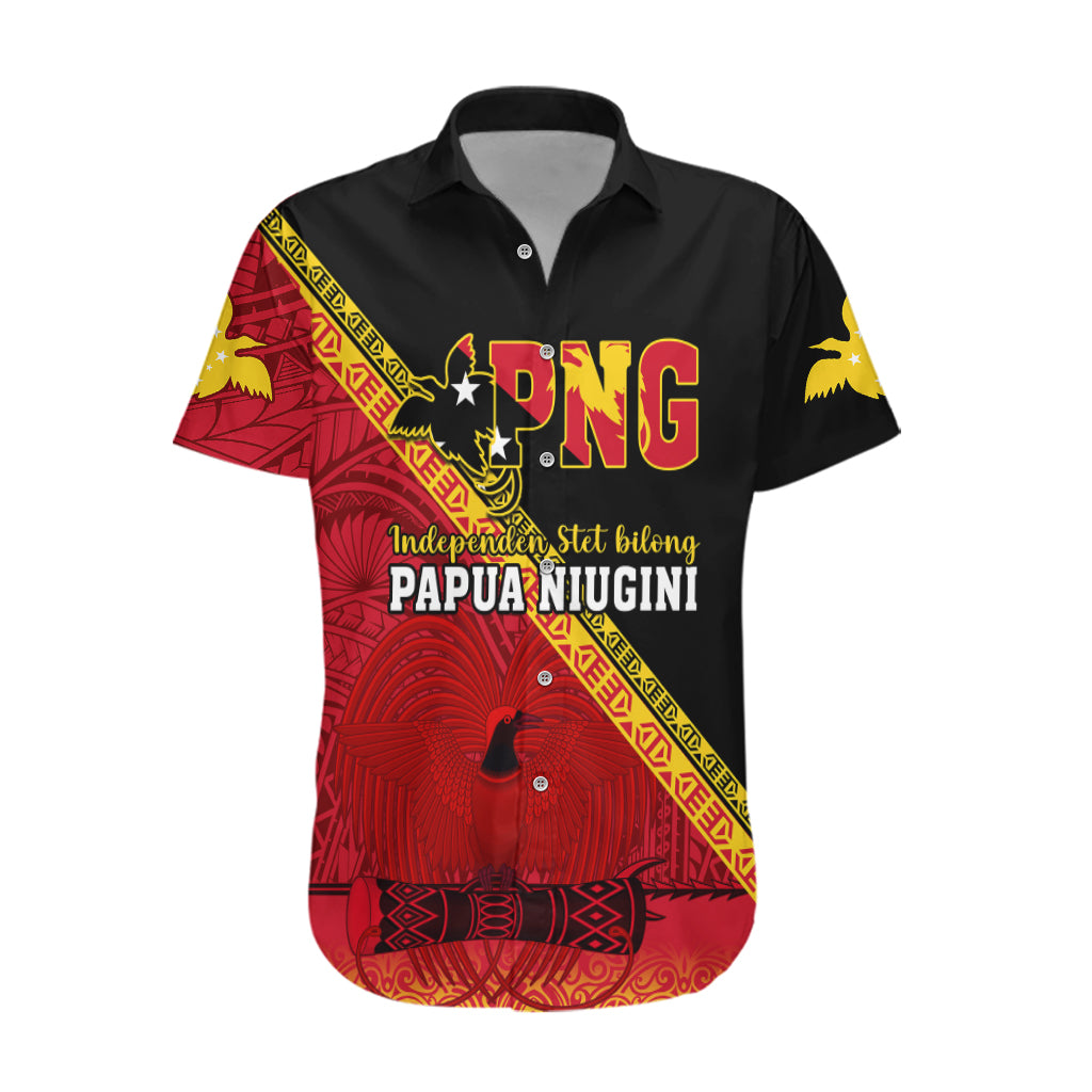 Papua New Guinea Hawaiian Shirt Independen Stet bilong Papua Niugini Unique Version LT14 Red - Polynesian Pride