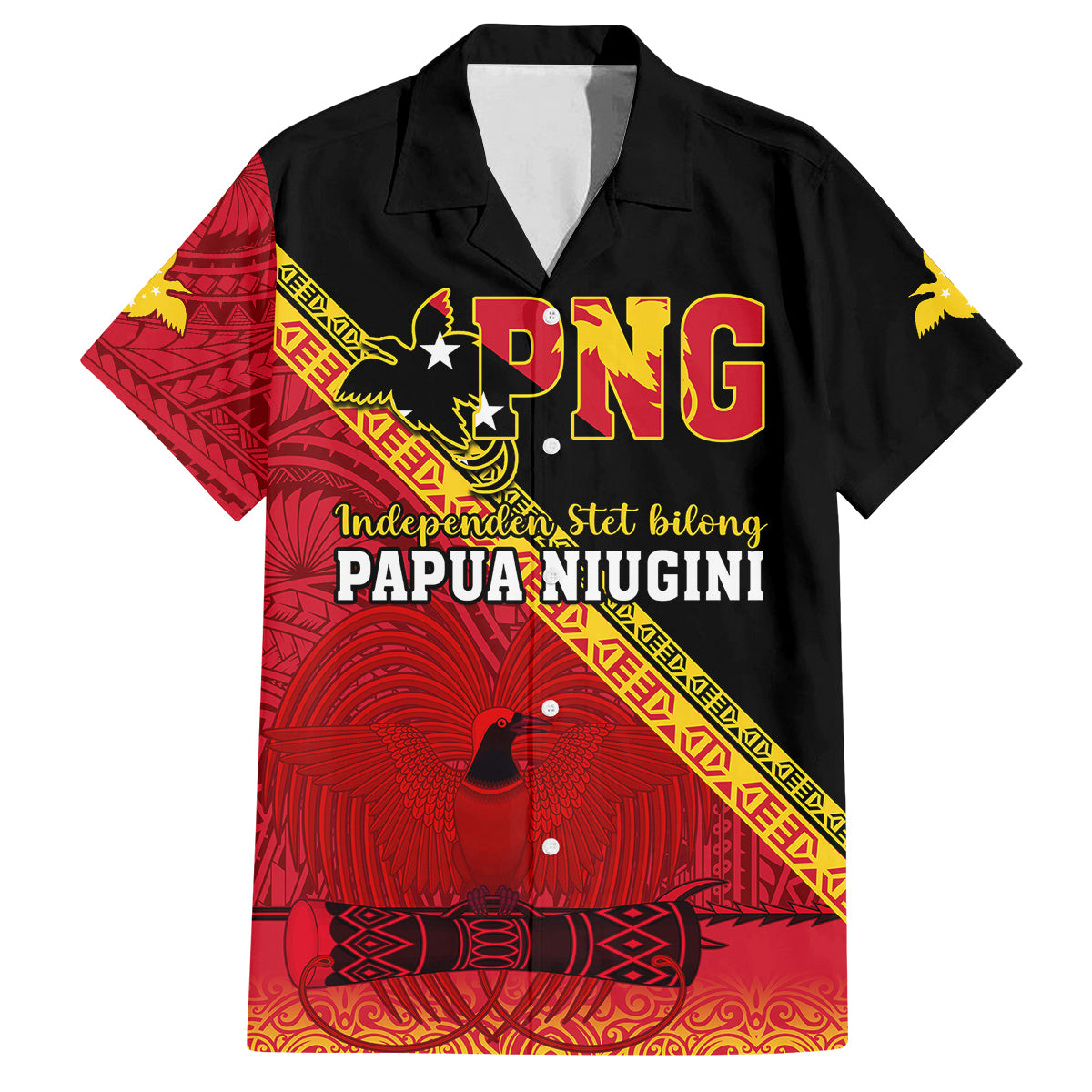 Papua New Guinea Kid Hawaiian Shirt Independen Stet bilong Papua Niugini Unique Version LT14 Kid Red - Polynesian Pride