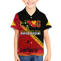 Papua New Guinea Kid Hawaiian Shirt Independen Stet bilong Papua Niugini Unique Version LT14 - Polynesian Pride