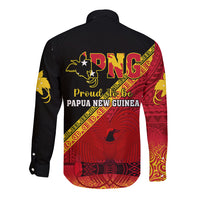 Papua New Guinea Long Sleeve Button Shirt Independen Stet bilong Papua Niugini Unique Version LT14 - Polynesian Pride