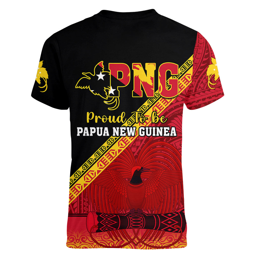 Papua New Guinea Women V Neck T Shirt Independen Stet bilong Papua Niugini Unique Version LT14 - Polynesian Pride